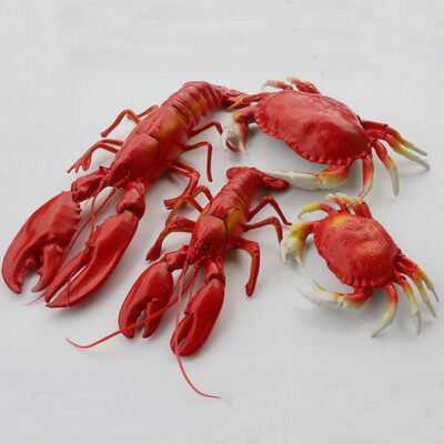 模造ロブスターモデルプラスチック製カニ模造海鮮玩具スケッチ撮影用小道具キャビネット装飾品