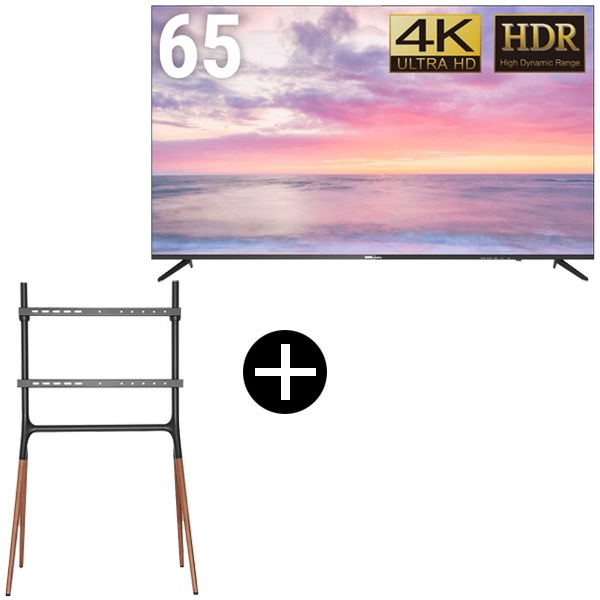 DMM.com DKS-4K65DG6 65V型ワイド4Kディスプレイ + DKS-LS4L テレビスタンド (43～65インチ) セット
