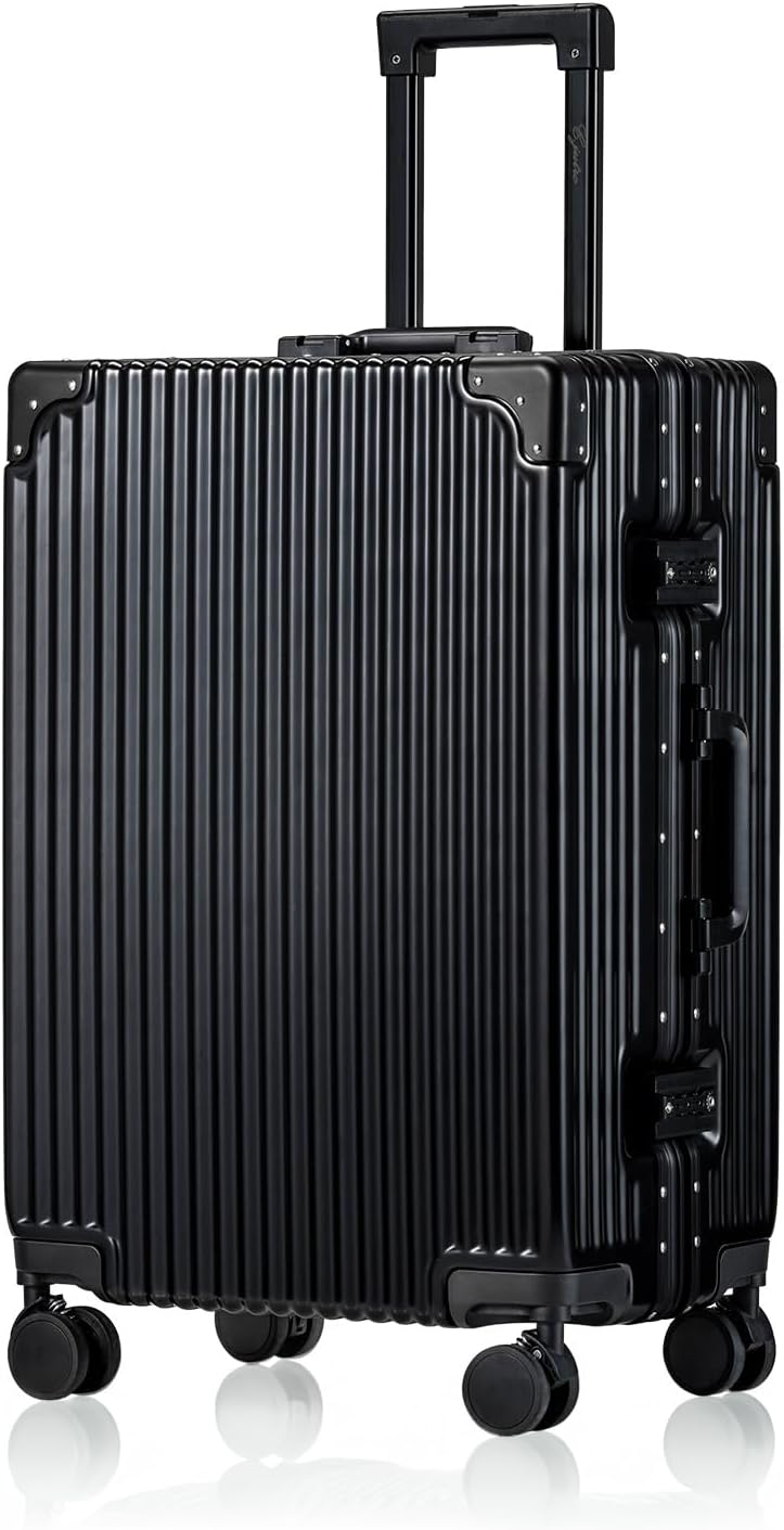 [C.jutro] 【新技術ダブル搭載】_ChromeLite×UltraCush スーツケース キャリーケース 大型 キャリーバッグ lサイズ ブラック