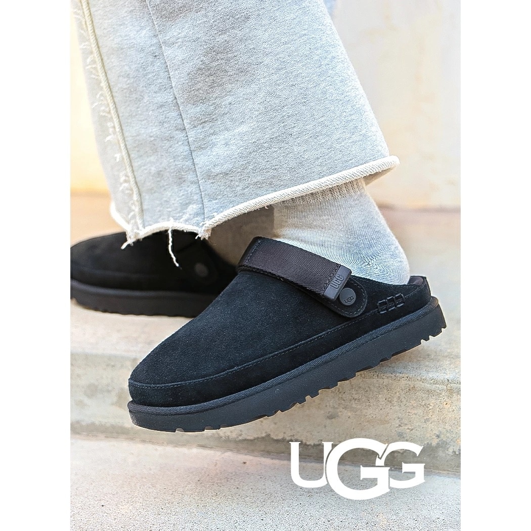 UGG アグ ウィメンズ ゴールデンスター クロッグ サンダル スリッパ シューズ レディース W GOLDENSTAR CLOG BLACK ( 厚底 黒 ブラック SANDAL 1138252 )