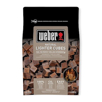 他サイト： ウェーバー(Weber) バーベキュー コンロ BBQ グリル 着火剤 100%天然素材点火キューブ 48個入 【日本正規品】 17612の商品画像