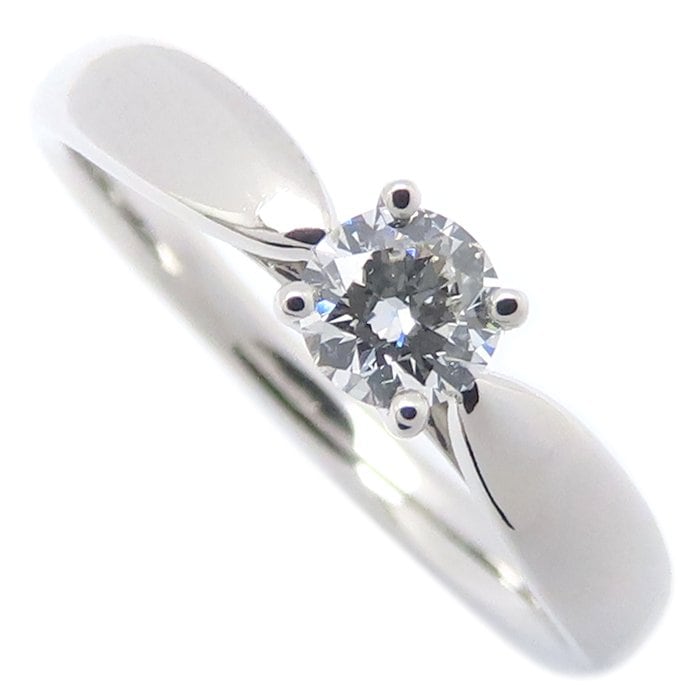 ハーモニー リング 一粒ダイヤモンド0.20ct F.VS1.3Excellent 8号 Pt950プラチナ レディース/295464【中古】