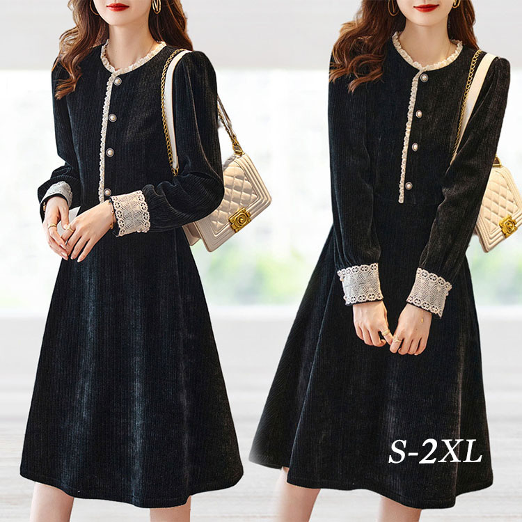 【2025新作】ワンピース レディース 40代 きれいめ 春 秋 冬 卒業式 入園式 入学式 長袖 ロングワンピース きれいめ 着痩せ フォーマル ゆったり