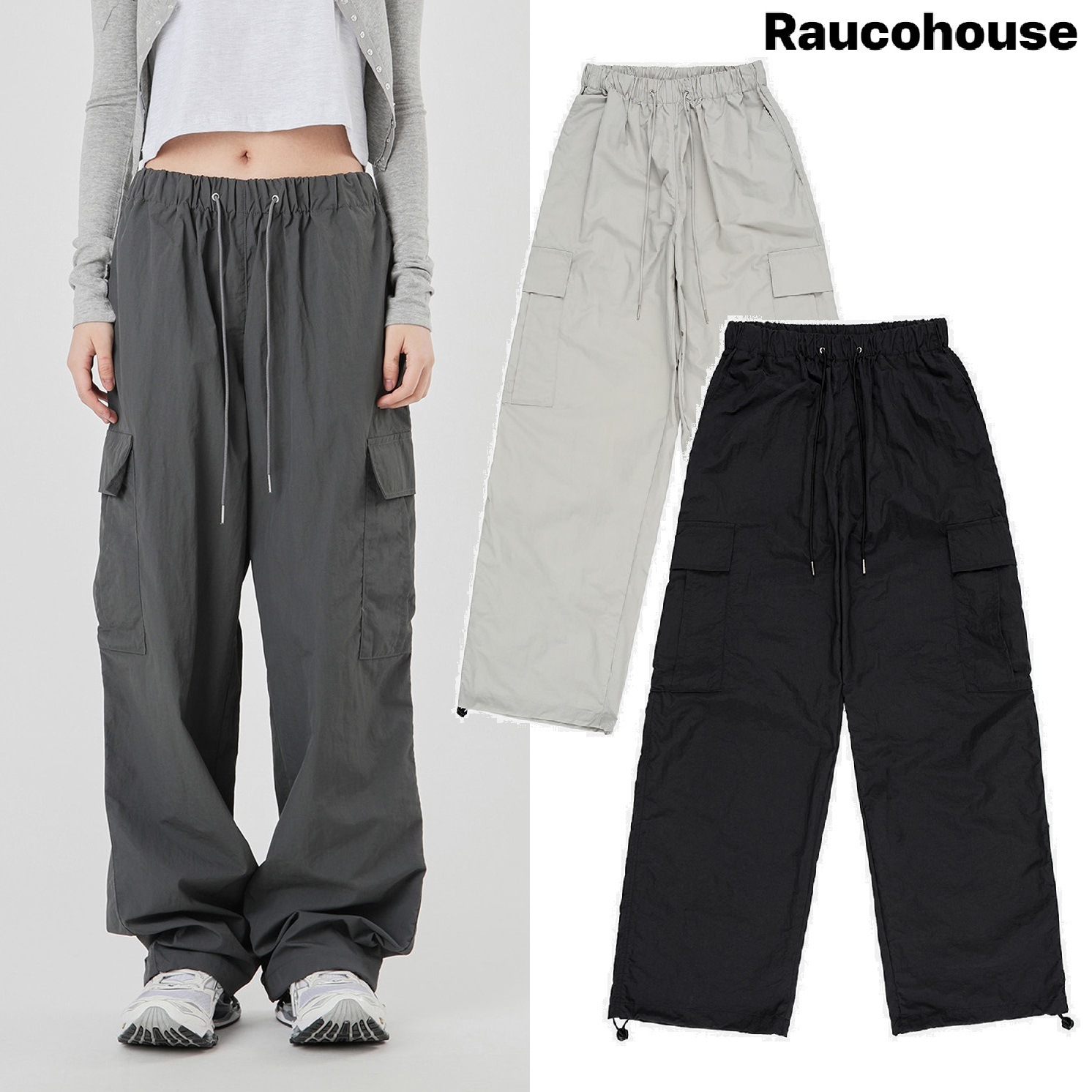 Daily loose fit cargo banding pants 3色 新商品 男女共用 韓国人気 肝節期 日常服 ストリートファッション