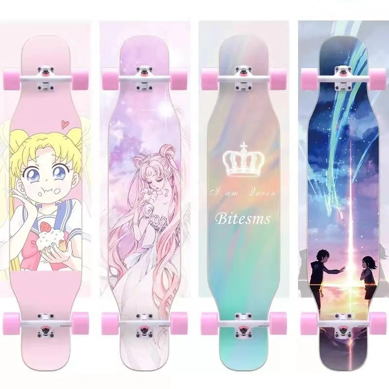 スケートボード初心者ロングボードダンスボード子供青少年プロボード大人男の子女の子四輪スクーター