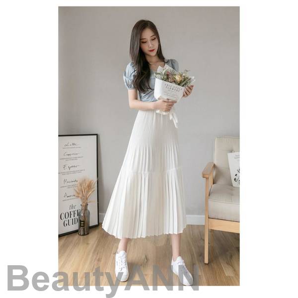 新生活 レディース ボトムス プリーツスカート 夏 ハイウエスト シフォン フレアスカート おしゃれ 大きいサイズ 大人 着痩せ ゆったり 30代 50代 プレゼント ギフト