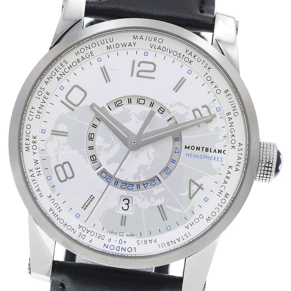 モンブラン MONTBLANC 7253/108955 タイムウォーカー ワールドタイム 自動巻き メンズ 保証書付き_921324【中古】