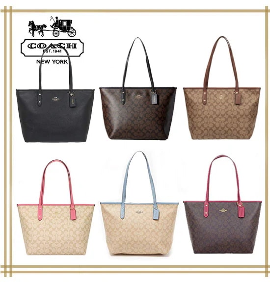 CITY ZIP TOTE IN SIGNATURE CANVAS F58292