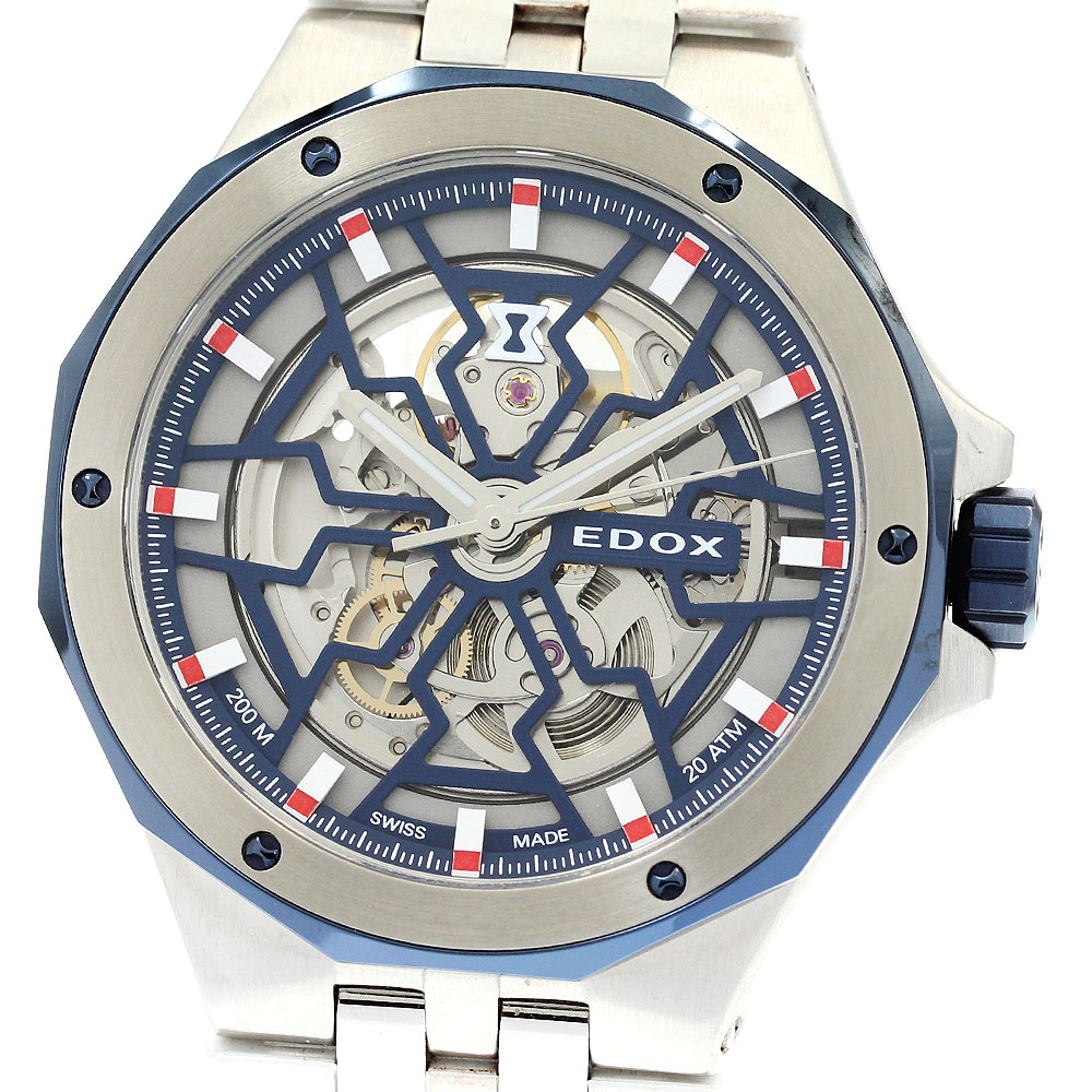 エドックス EDOX 85303-357BUCAB-BUIRB デルフィン メカノ 自動巻き メンズ 箱・保証書付き_875822【中古】