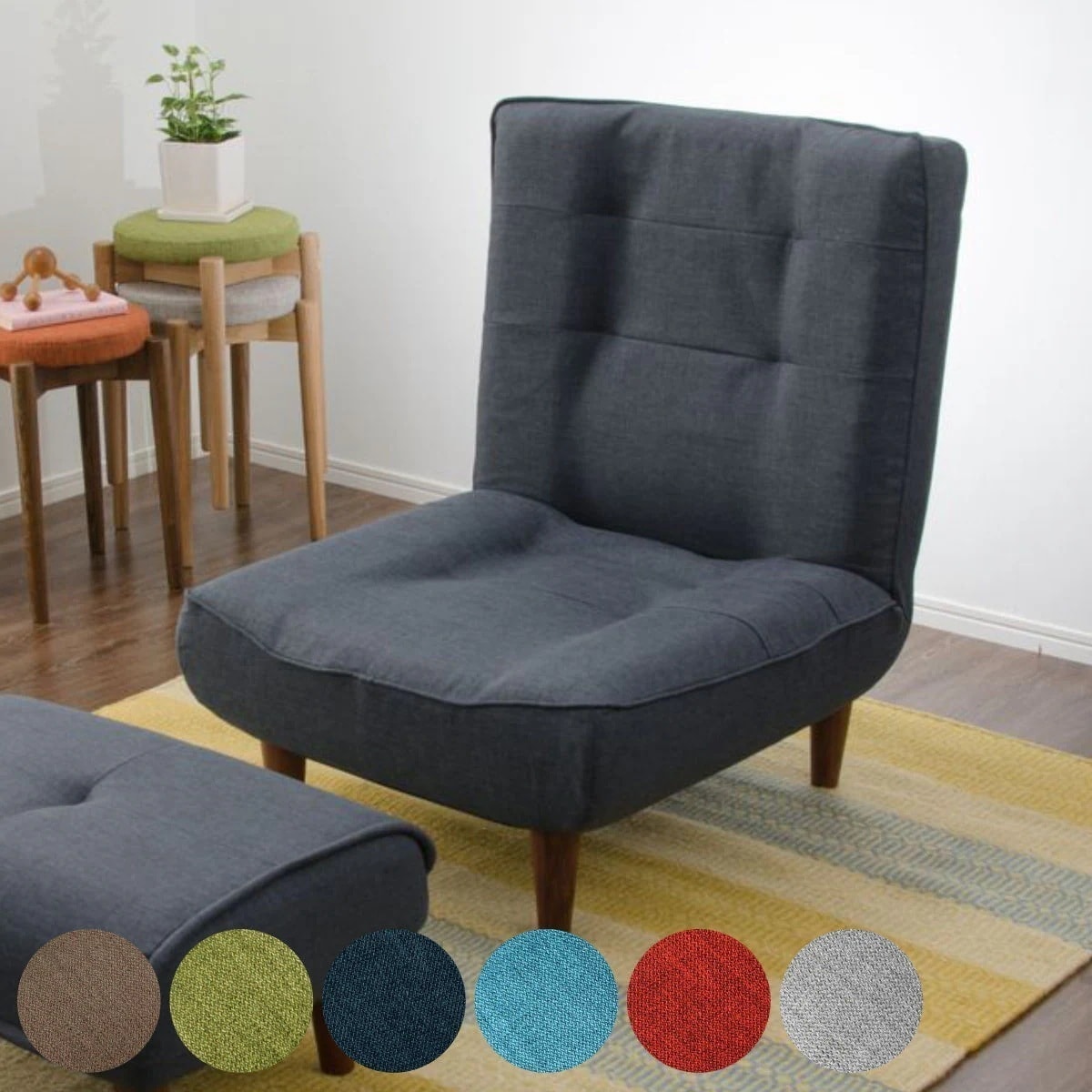 ソファ 1人掛け 幅65cm ハイバックソファー タスク ハイバック リクライニング リクライニングチェア 椅子 チェア ローソファ ロータイプ ポケットコイル ファブリック 日本製 完成品