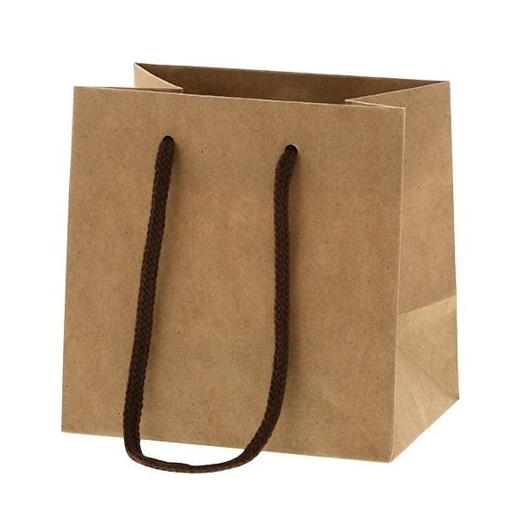 （まとめ買い）シモジマ HEIKO 手提げ紙袋 カラーチャームバッグ MW クラフト 10枚 幅160xマチ110x高160mm 005330006 [x3セット]