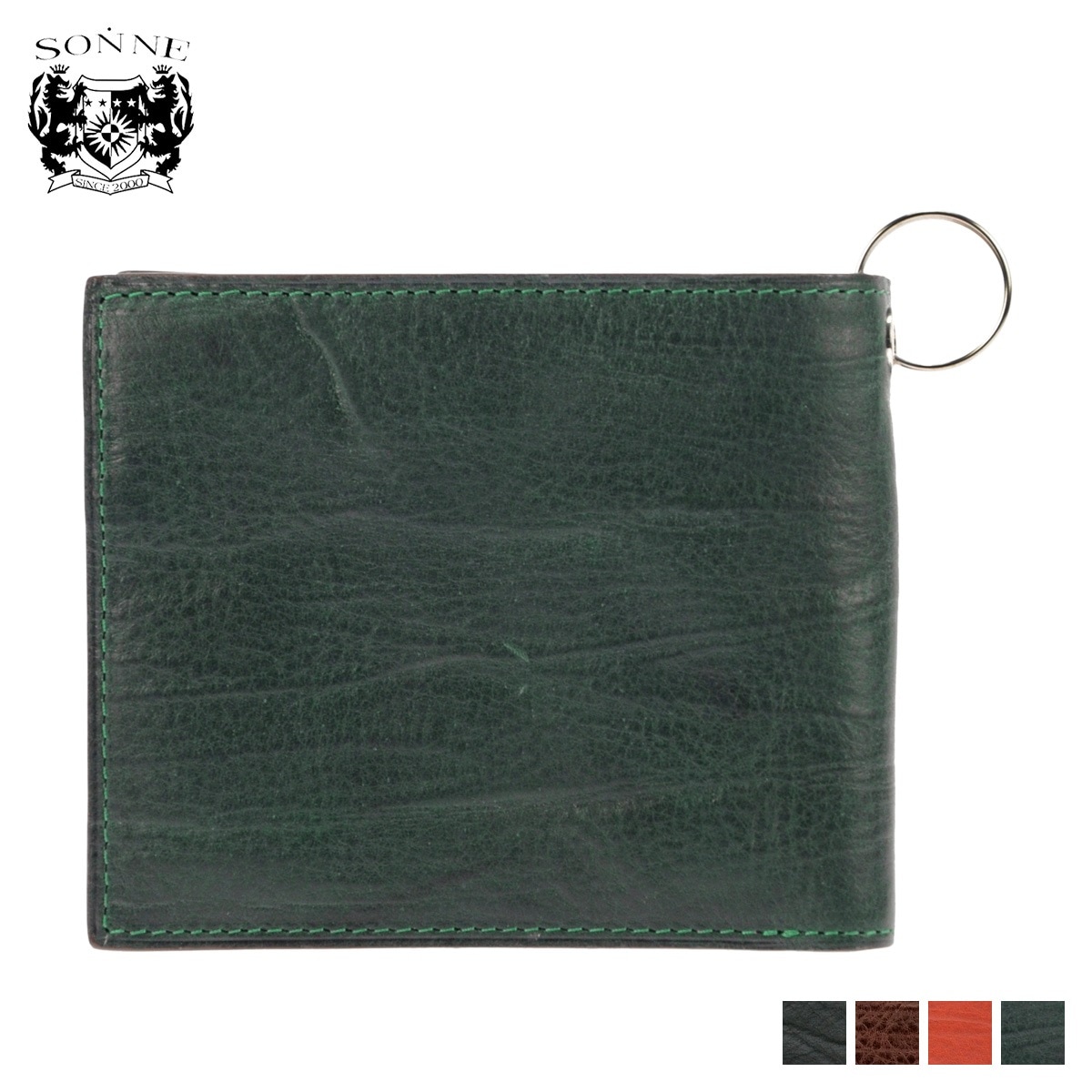 財布 二つ折り メンズ シロッコ ブラック ブラウン レッド グリーン 黒 SOD003B