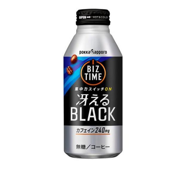 ポッカサッポロ ビズタイム 冴えるブラック 390g (×24本入)