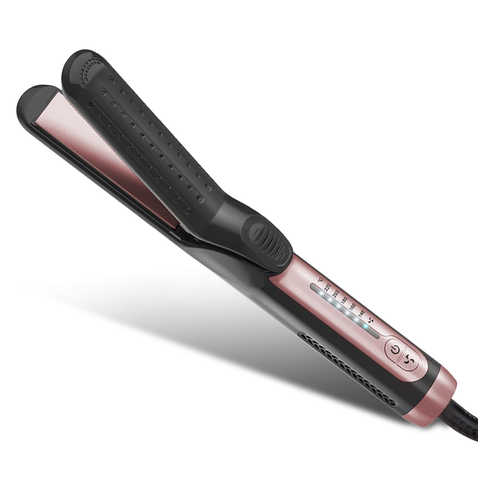 salon de pro ヘアアイロン カール ストレート 2WAY 風で髪をととのえる ダメージレス アイロンの外側が熱くならない ヤケド防止 海外対応