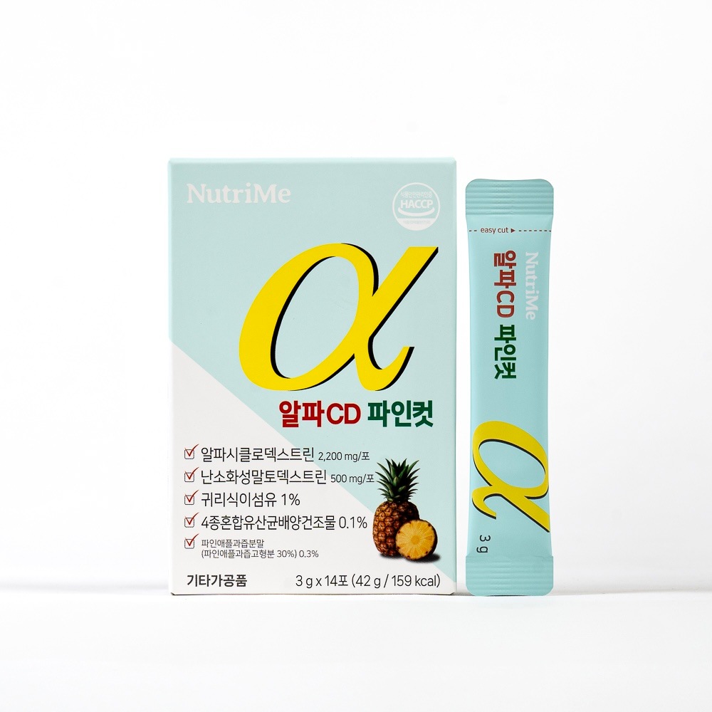 α-CD ファインカット アルファシクロデキストリン 乳酸菌粉末 パイナップル味 14包 4個セット