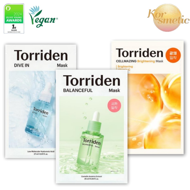 [8+8+8+1=25枚] マスクパック3種 * 8枚 + ランダム1枚 - 計25枚 / 1日1パック 大容量 マスクパック / 水分ケア / 鎮静ケア / トーニングブライトニングケア