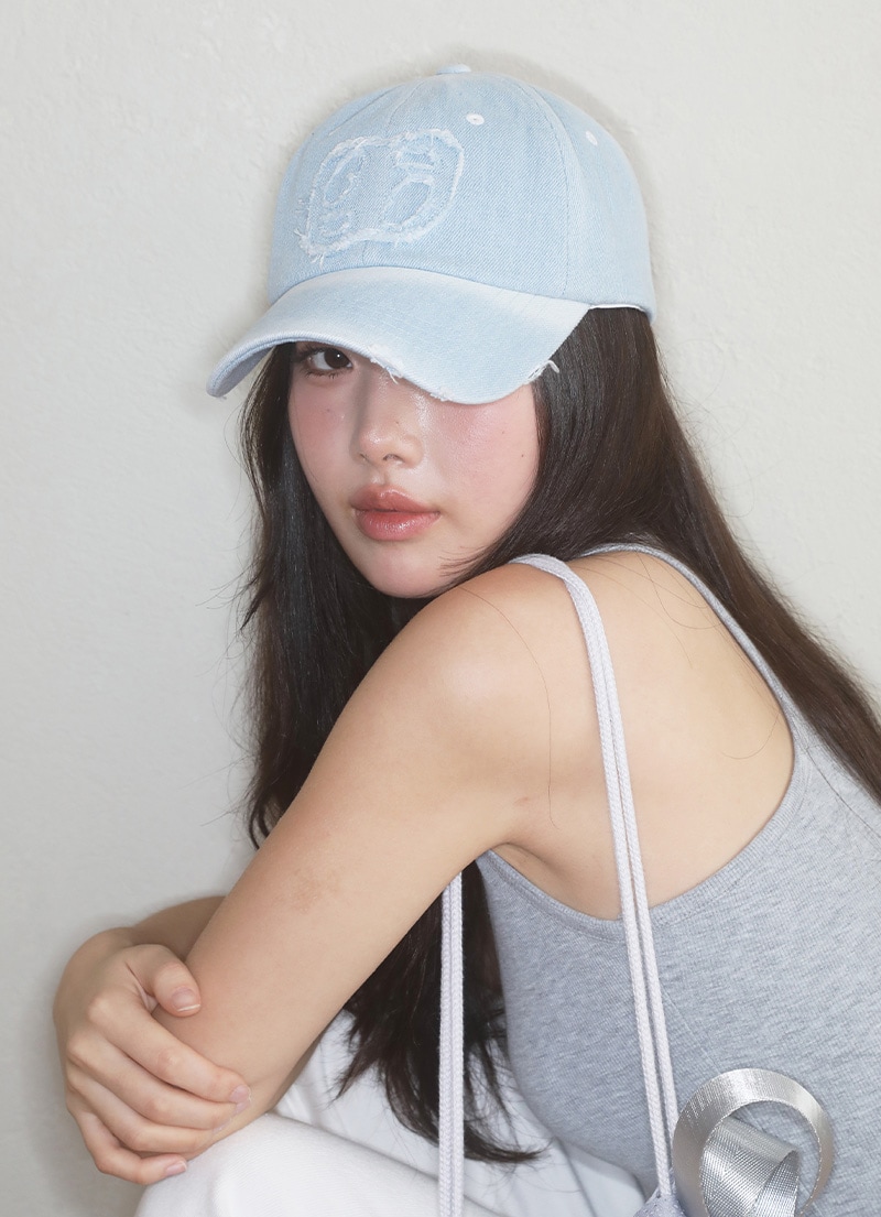 【AS"ON】 DENIM PATCH BALL CAP / LIGHT BLUE キャップ 正規品