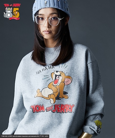 スウェット・トレーナー TOM and JERRY/トムとジェリー 綿100％裏起毛スウェット 大きいサイズ有 GEVS.