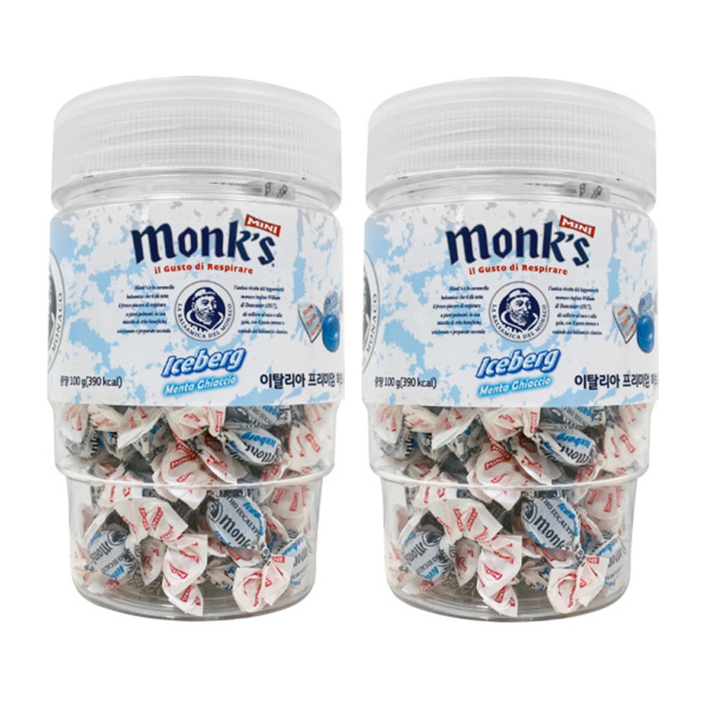 Monks Iceberg Candy ハーブ のど飴 100g X 2個