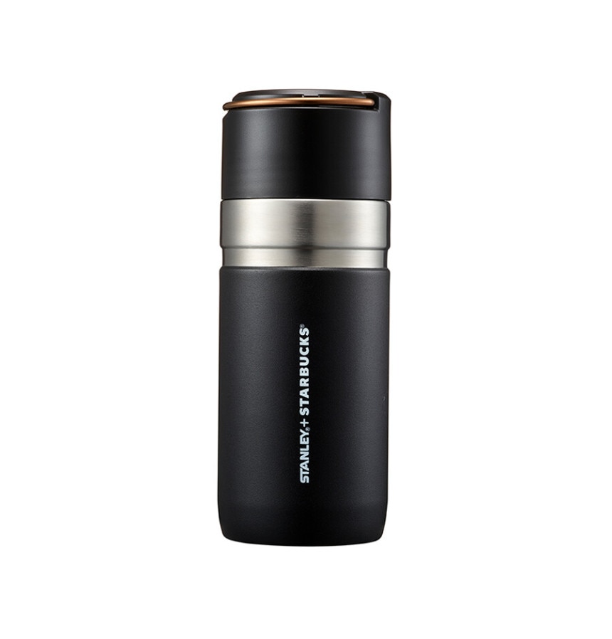 STARBUCKS SS ブラック＆ゴールド STANLEY タンブラー 500mlボトル 保温保冷ボトル 水筒 保温保冷 タンブラー 持ち運び ステンレス 車載せでき オフィス アウトドア レジャー