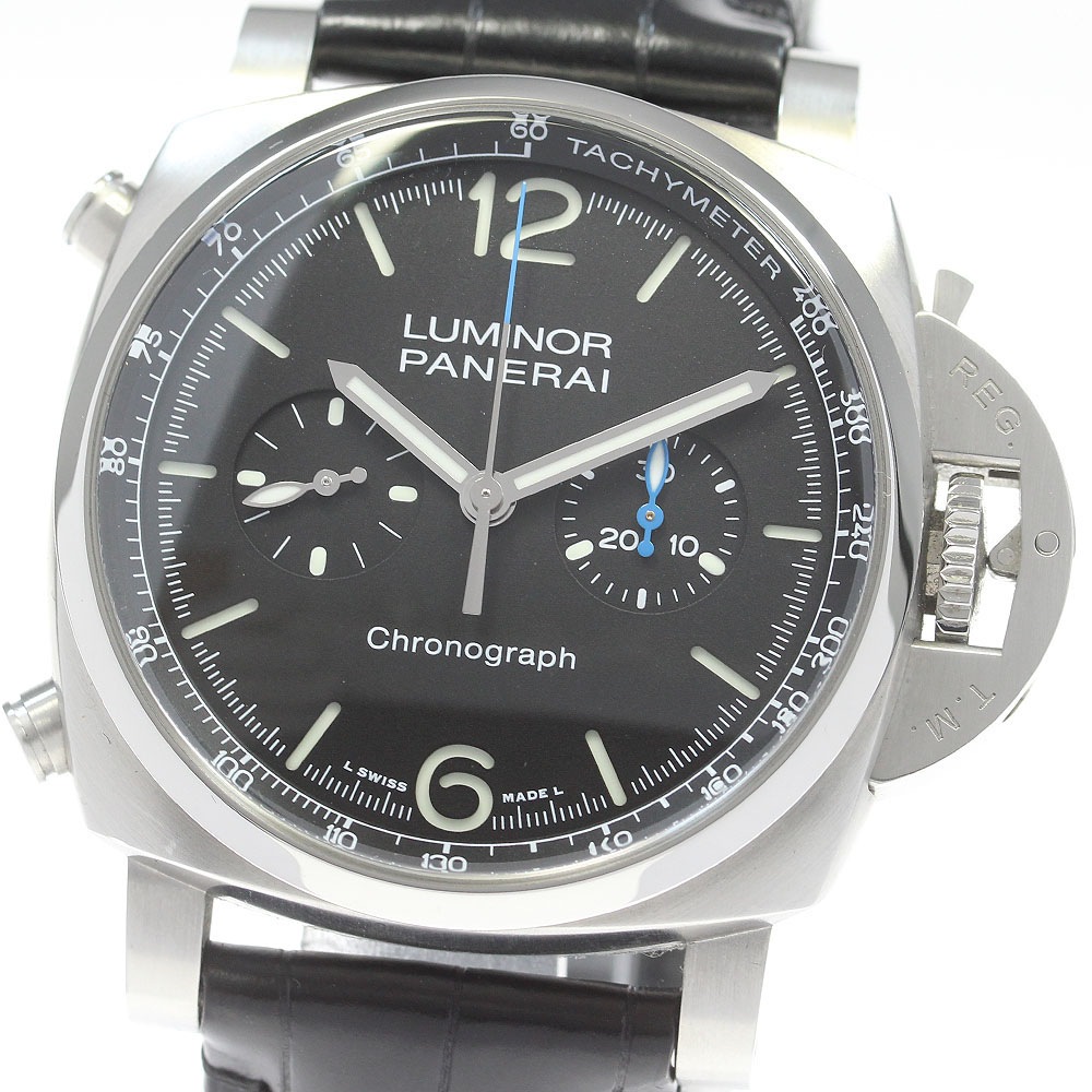 パネライ PANERAI PAM01109 ルミノール クロノ デイト 自動巻き メンズ 箱・保証書付き_846240【中古】 926,700円
