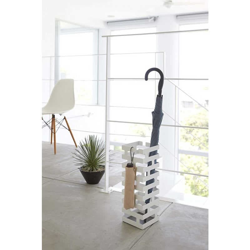 山崎実業　傘たてブリック ホワイト　02362