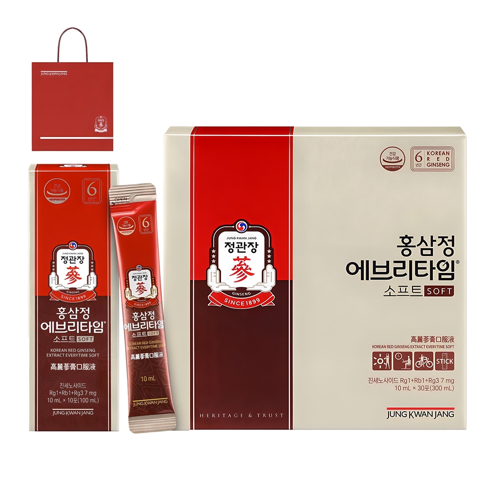 紅参錠 エブリタイム ソフト+紙袋セット300ml1個