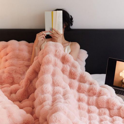 毛布 ブランケット シングル ラビットファー調 二枚合わせ あったか ラグジュアリーウォーム 秋冬掛け毛布 厚手 もこもこ 暖かい もうふ 掛け毛布 毛抜けない 静電気防止 肌ふとん 柔らかく ふわふ
