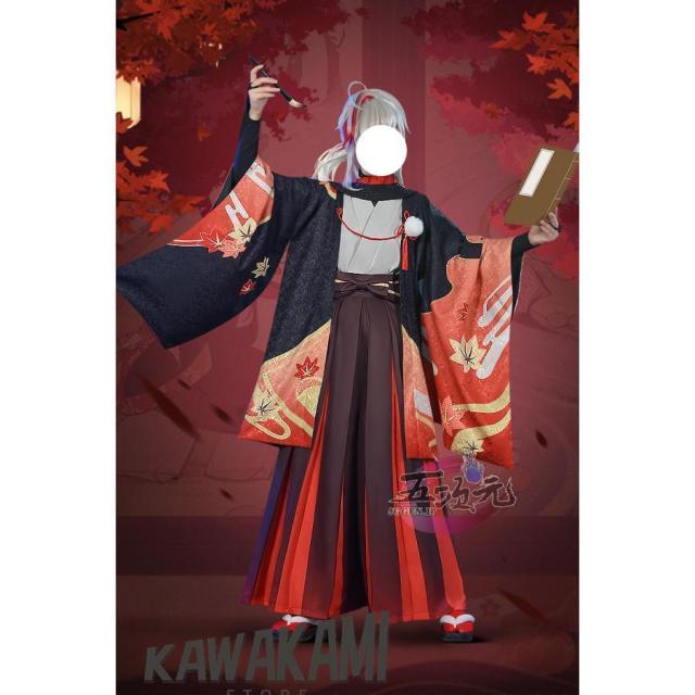 五次元　基萌　原神　コスプレ　楓原万葉　五歌仙　赤人　衣装　ウイッグ　靴　追加可