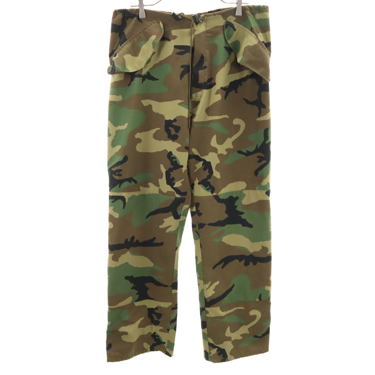 US ARMY アメリカ軍 90s ECWCS オールド DLA ゴアテックス ウッドランドカモ オーバー パンツ M カーキ 迷彩 ミリタリー メンズ 古着