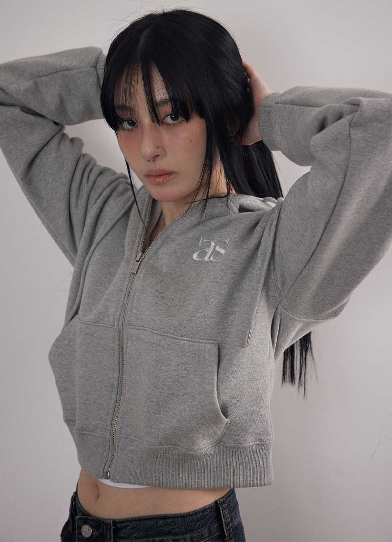 【AS"ON】 BASIC TRAINING HOOD ZIP-UP / GRAY 正規品