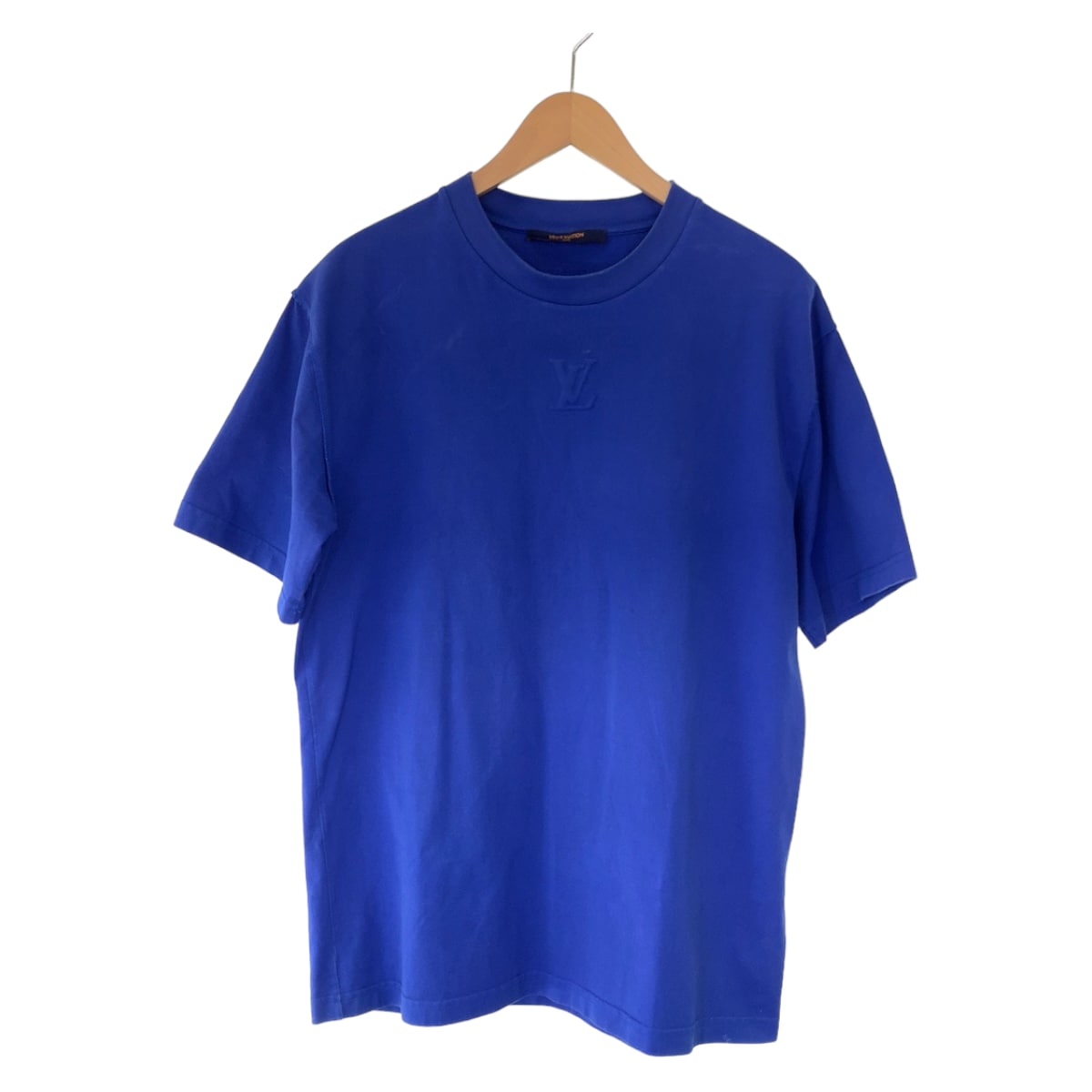 Louis VuittonLV エンボス インサイドアウト サイズL ブルー 青 コットン RM222Q DT3 HNY55W 半袖Tシャツ クルーネック メンズ 404451