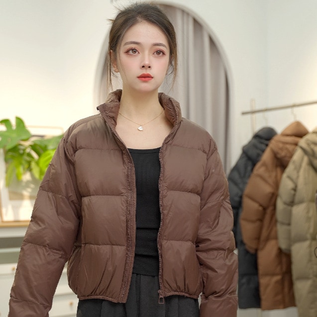 気分が来ています（yoyo）は2025年の新しい剣道スタイルの女性用ダウンジャケットショート厚みのあるショートショートスタイルのショートジャケットをお勧めします