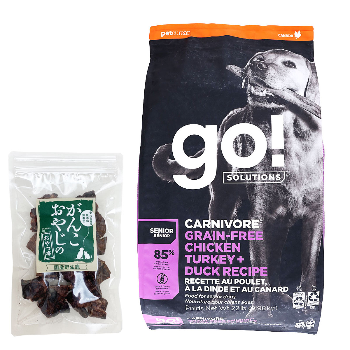 GO! ゴー ソリューションズ カーニボア シニア チキンターキー＋ダック 9.98kg【国産鹿ラング15g付き】ドッグフード