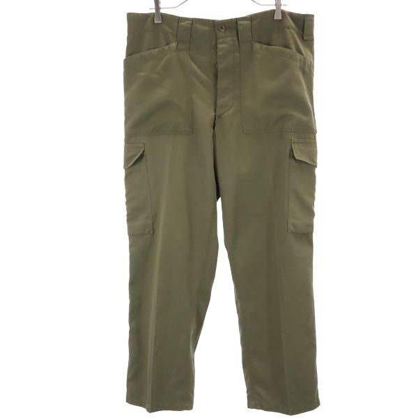 オーストリア軍 80s ミリタリー カーゴパンツ カーキ系 Austrian Army ボタンフライ ビッグサイズ メンズ