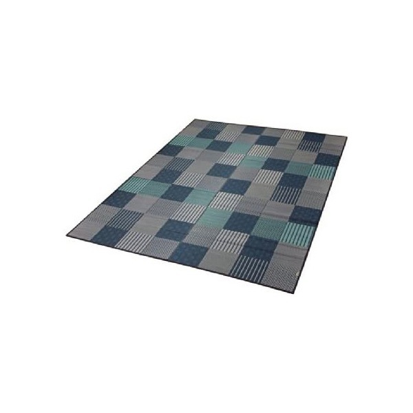 1050120043904 純国産 袋織 い草ラグカーペット DX京刺子 ブルー 約191×250cm 不織布 メーカー直送