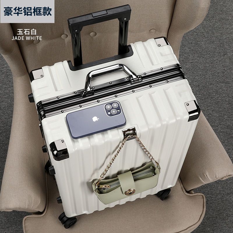 スーツケース丈夫耐久性キャリーケース静音ホイールアルミフレームスーツケース男女学生用パスワードボックス大容量