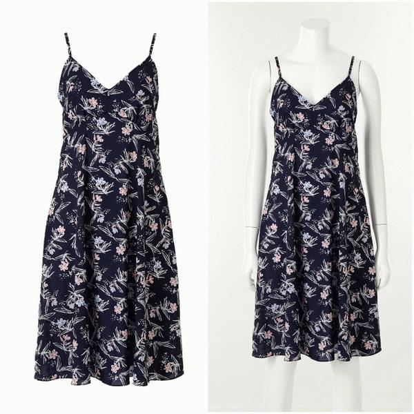 プラスシルクのような肌触りキャミソールワンピースVGNA206BSSG