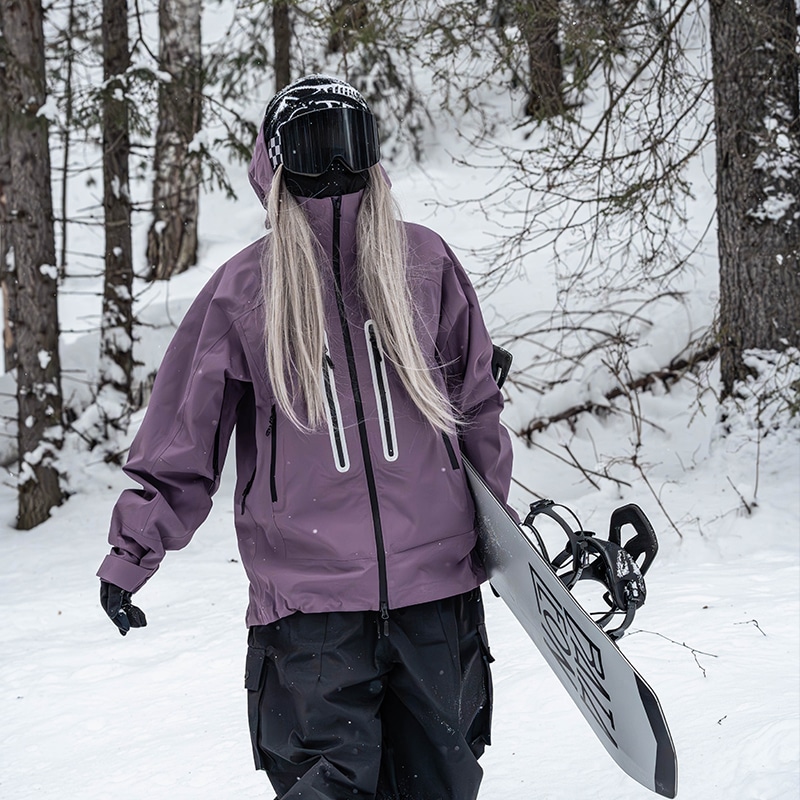 ウィンタースポーツ 2025 2026 パープル スノーボードウェア トップス 3L メンズ レディース スキーウェア スノボウェア コート スキー