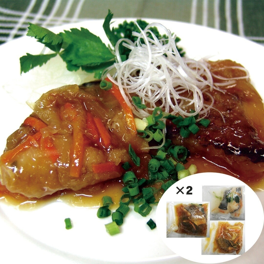 白身魚を美味しく食べる野菜と白身魚の和洋中惣菜 骨抜き白身魚 きのこ和風あんかけ2 甘酢野菜あんかけ2 グリルおろし照焼き2 【産直メーカー直送品】