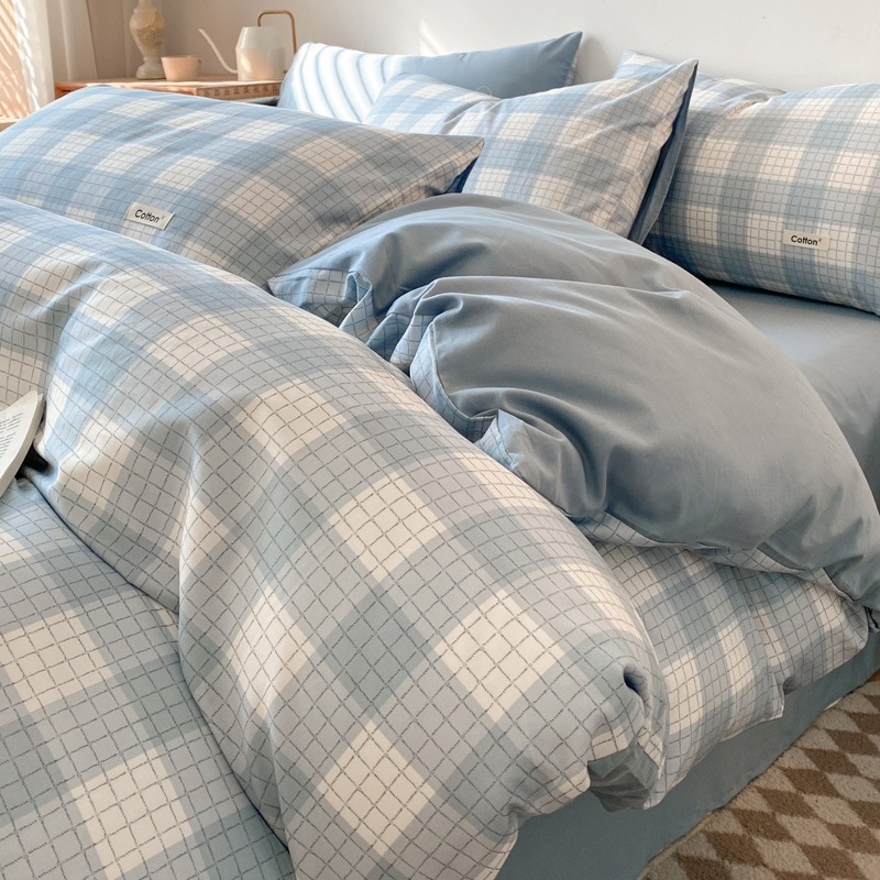 北欧シンプルコットン4点セット南通家全綿シーツ布団3点セット春の寝具4