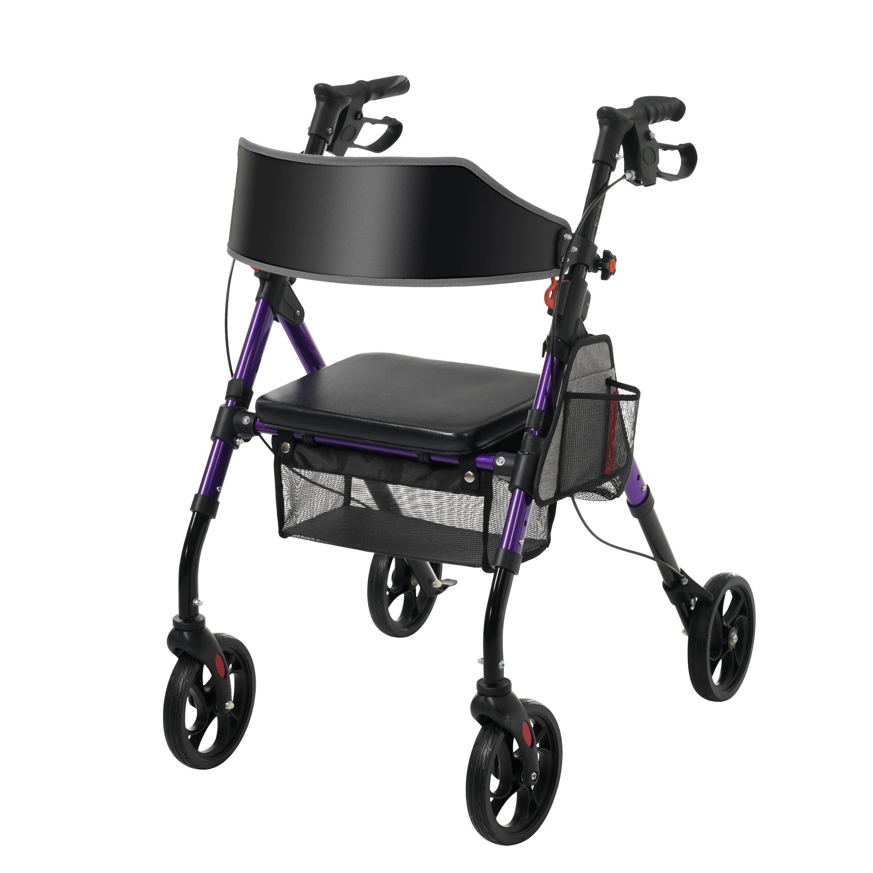 ショッピングカー 座面付き 散歩 室外用 歩行車 【国内発送】歩行器 6段階高さ調整 折りたたみ可能 おしゃれ シニア 買い物 座れる 四輪 手 大容量 キャスター付き 老人車 シルバーカー 歩行補助