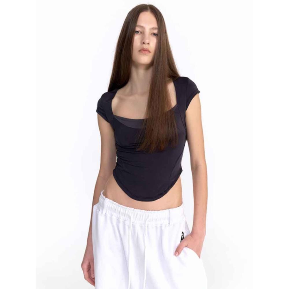2000Archives OLIVIA TOP CHARCOAL 2A25D2TS03BKOS