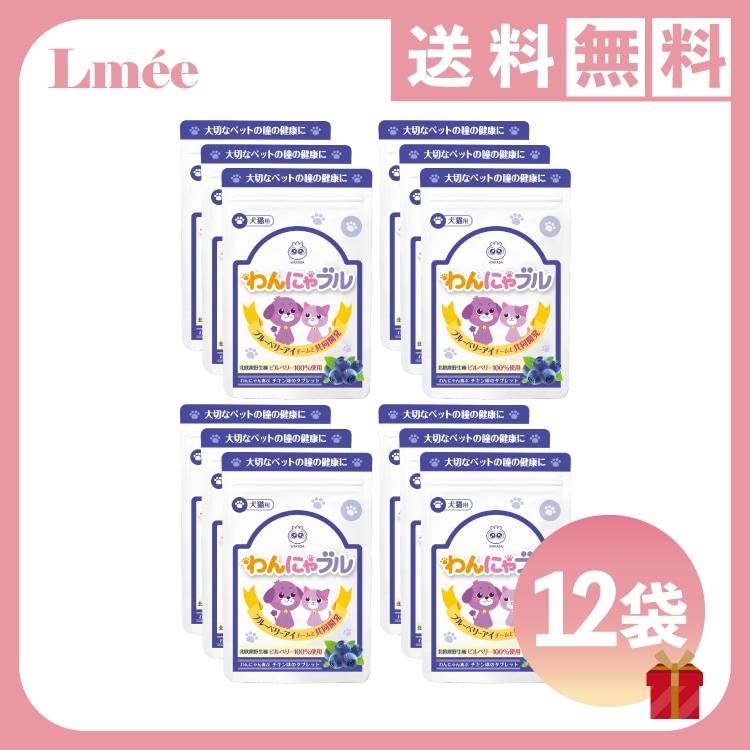 【獣医推薦】わんにゃブル 12袋 744粒 病院でも売られているサプリ 目やに予防 犬 猫 ペット 目のサプリ アイケア ブルーベリー ビルベリー サプリメント