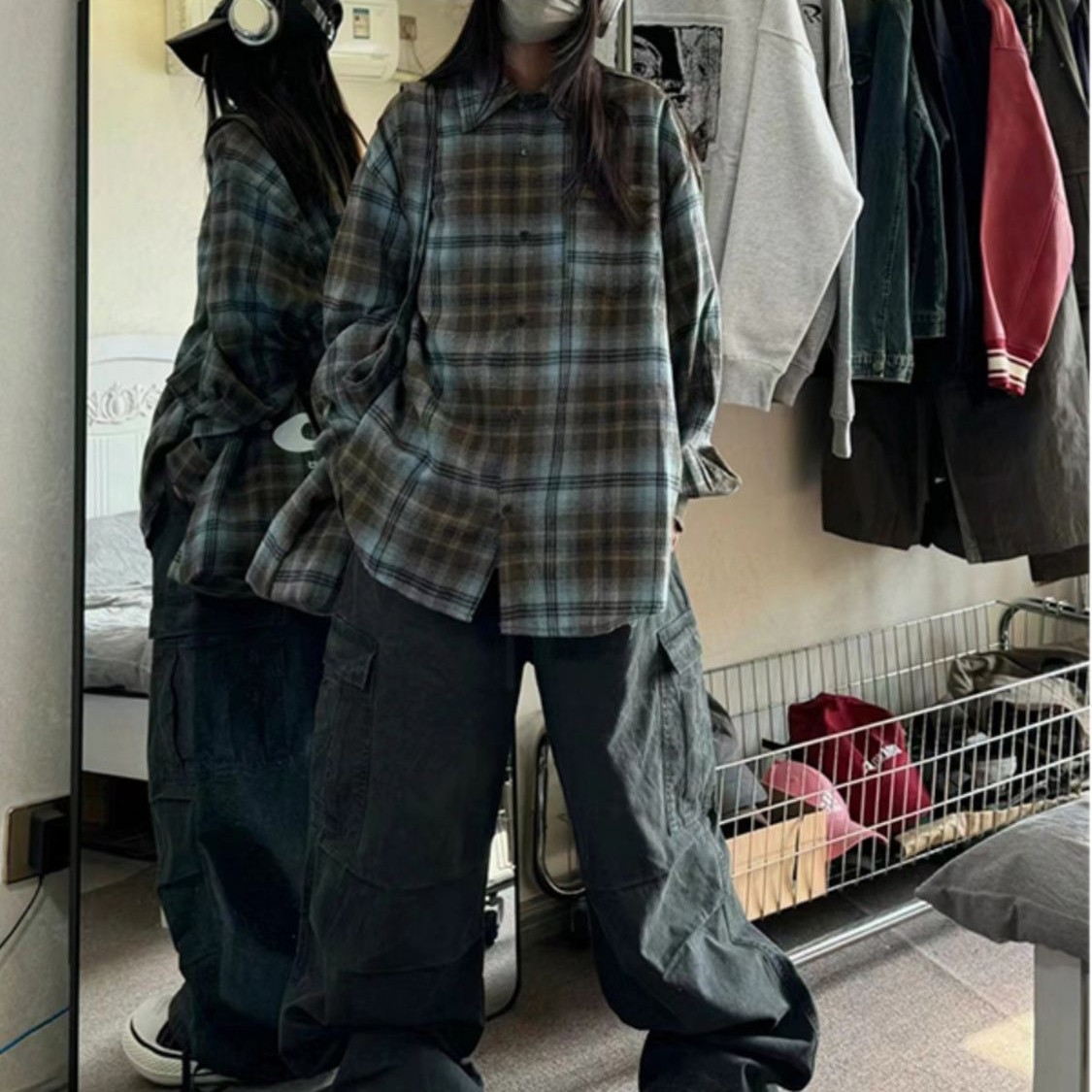 チェック シャツ レディース 長袖 アウター カジュアル ファッション ゆったり 重ね着 トップス 高級 シャツ アウター おしゃれ133