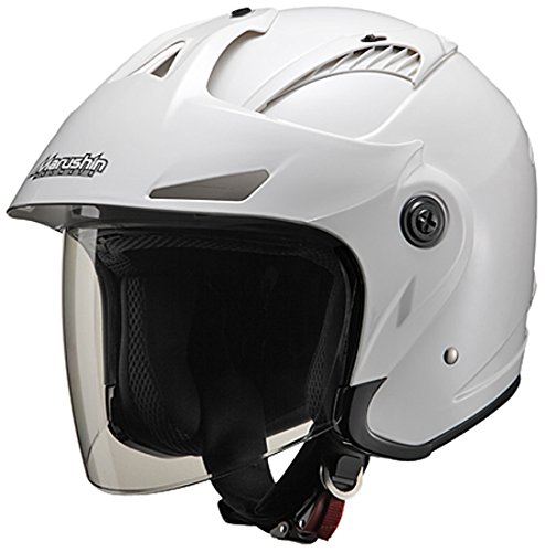 バイザー付きジェットヘルメットM-385 ホワイトメタリック M385WHF