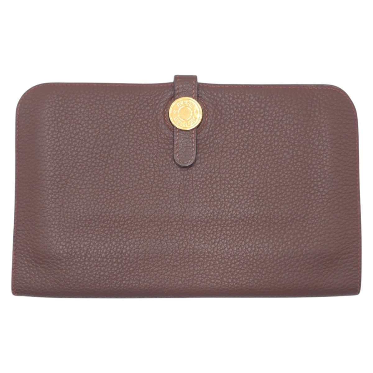 美品 ドゴンM ブラウン ゴールド金具 トゴ 長財布 ロングウォレット 男女兼用 A刻印 レディース 502148