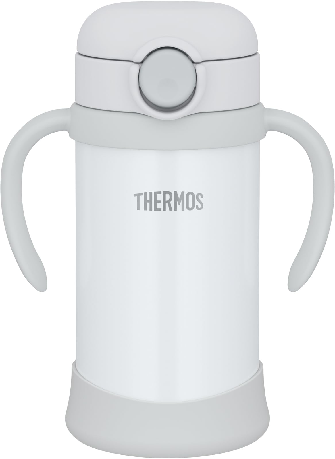 サーモス(THERMOS) まほうびんのベビーストローマグ 飲み口とパッキンが一体 350ml グレー 保冷専用 FJT-350 GY