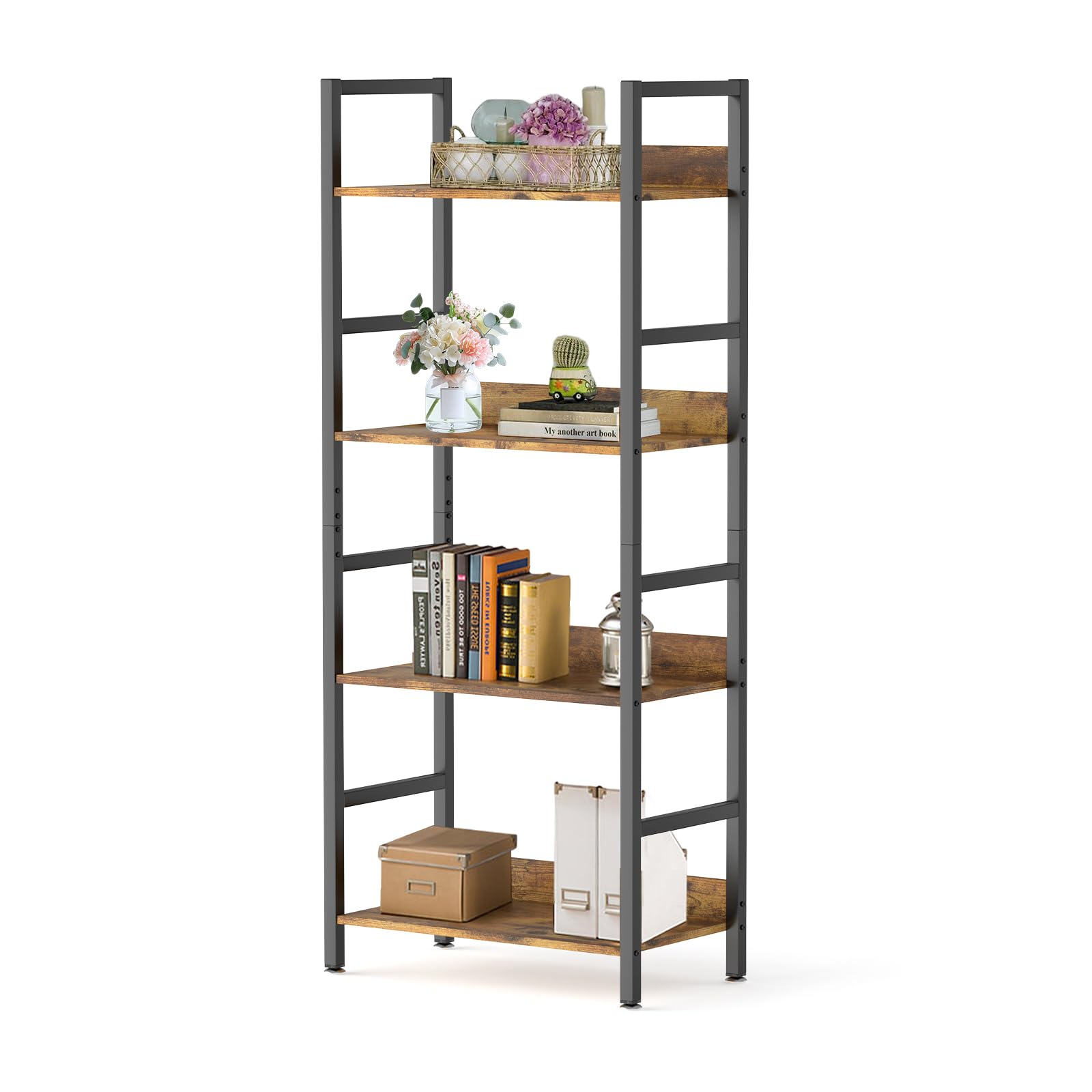 収納ラック ラック 本棚 棚 食器棚 4段 製品サイズ：60x30x136.5CMレンジラック キッチンラック オープンラック オフィス収納棚 隙間収納 多機能 ホームオフィスリビングルーム寝室用