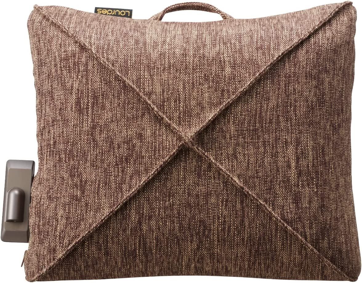 アテックス ルルド マッサージクッション 首 腰 肩 背中 プレミアム マッサージクッション 3Dもみ ブラウン AX-HCL320br